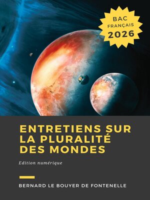 cover image of Entretiens sur la pluralité des mondes